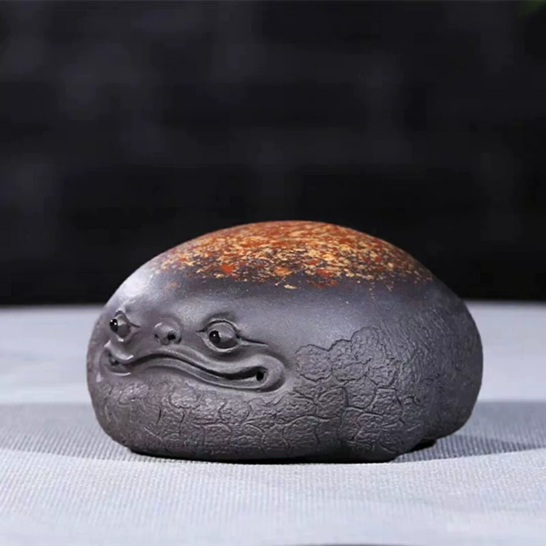 Mini Tea Pet (Zisha) Little Turtle — Handcrafted Yixing Clay Ornament, 0.15 kg