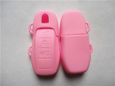 environmental protection silicone European imported | Static Rod/Key Bag - pink