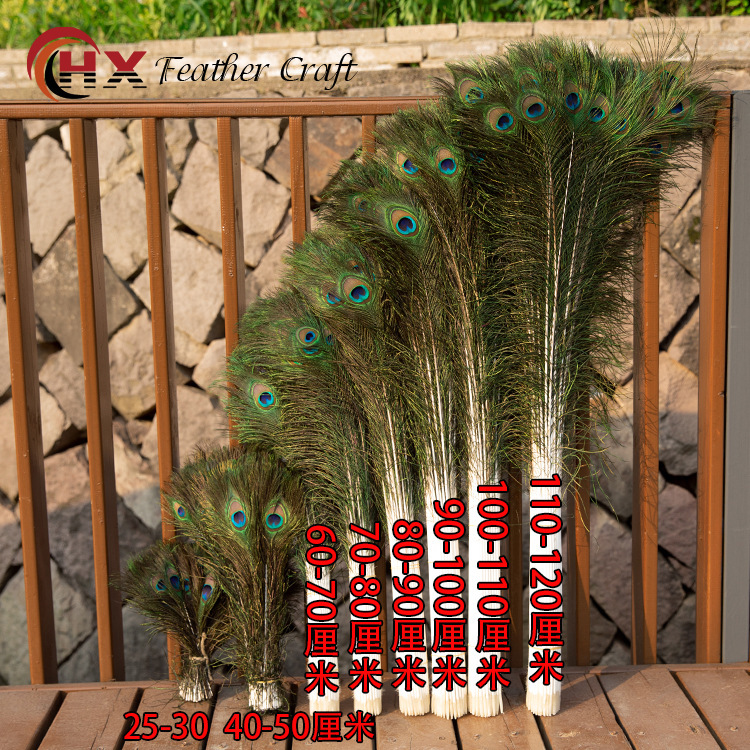Spot supply 25-130cm natural peacock feather tail color peacock feather wedding DIY feather wholesale Spot supply 25-130cm natural peacock feather tail color peacock feather wedding DIY feather wholesale