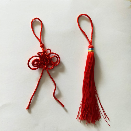 China knot tassel wholesale handmade accessories Chinese knot with tassel 15cm handmade hanging decoration parts
