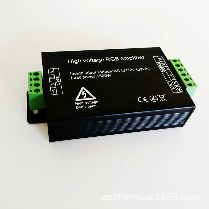高压LED灯条大功率信号同步放大器 RGB灯带分控器中继放大器 厂家