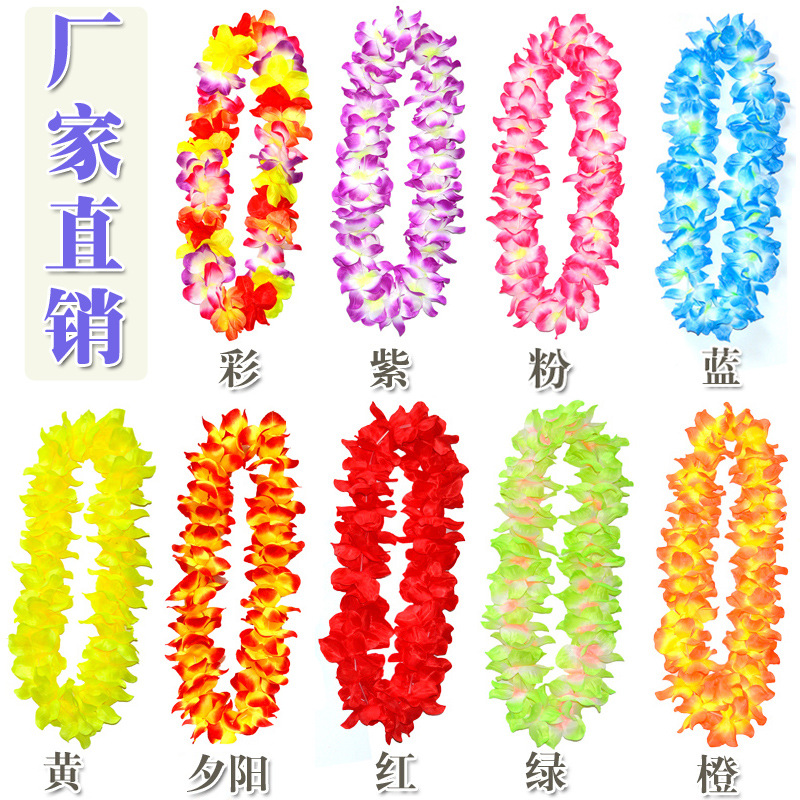 Transfronterizo exclusivo engrosado Garland Hawaiano hula dance club bar fiesta actividades de playa elogio rendimiento Festival