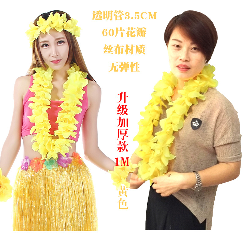 Transfronterizo exclusivo engrosado Garland Hawaiano hula dance club bar fiesta actividades de playa elogio rendimiento Festival