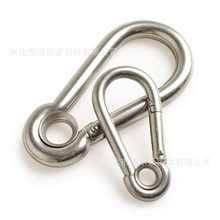 304不锈钢登山钢丝绳钥匙圈保险扣攀爬绳索配件钢丝绳扣弹簧扣