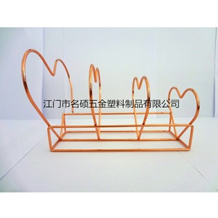 Internet celebrity hardware love envelope rack storage rack metal plating rose gold tissue holder