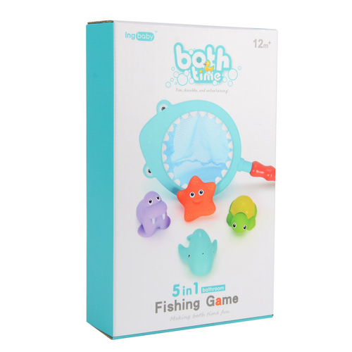 Shark Fishing Fun Summer Water Play Toys Water Squirting Squishy Call Color Change Children's Bath Shower Fishing Toy