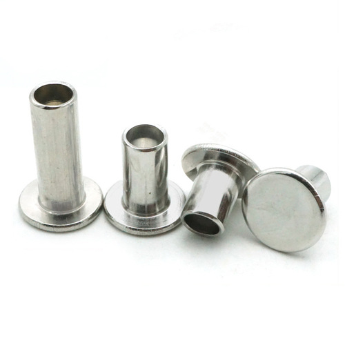 304 stainless steel flat head semi-hollow rivet M2M2.5M3M4M5M6 flat round head semi-hollow core hollow nail GB875