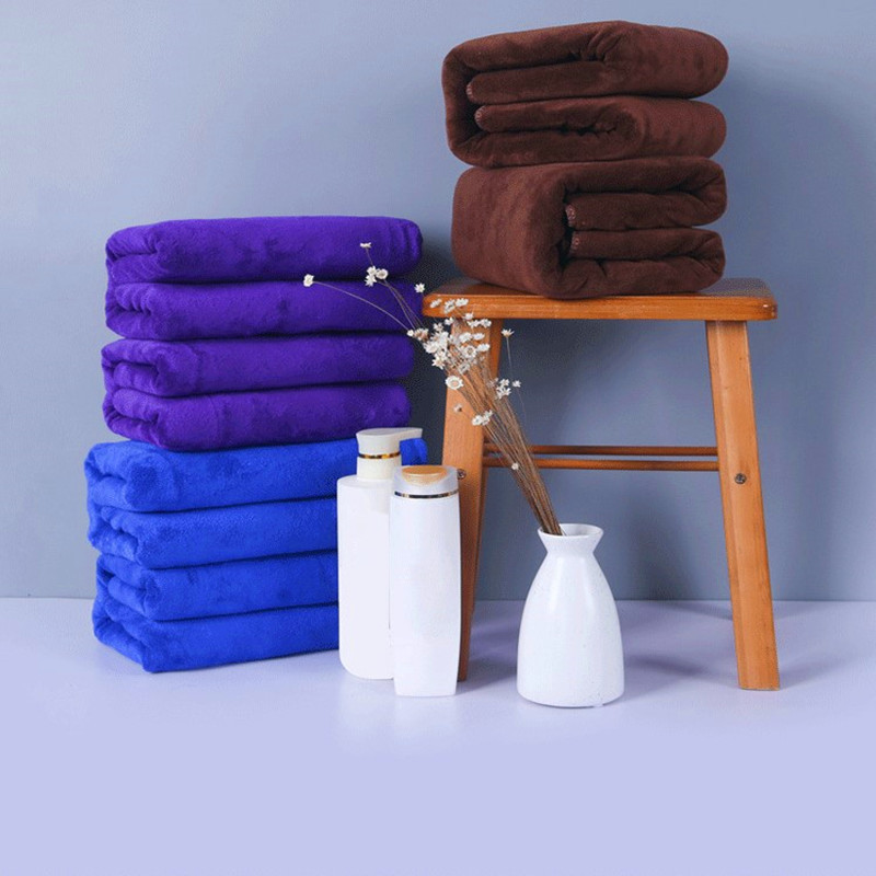 Factory Direct Sales Absorbent Bath Towel Car Wash Large Bath Towel Beach Towel Beauty Salon Turban Bed Towel Can Be Made with Logo