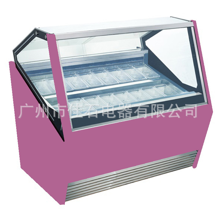 厂家供应 16盘硬冰柜 gelato displays 110V 硬冰淇淋展示柜
