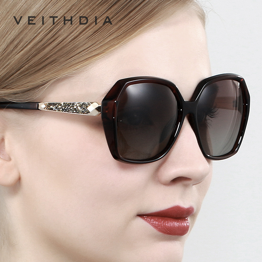 Gafas de sol polarizadas a prueba de rayos UV para mujer gafas de sol de Marco grande 3161