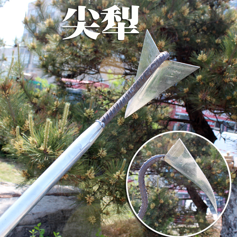 农用菜钩子尖头中分梨钩挖沟松土起垄锄搂沟鹤嘴锄尖犁头三角锄头