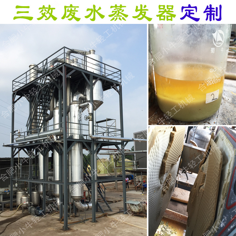 工业废水处理设备 废水脱盐除盐蒸发器 三效含盐废水蒸发结晶器