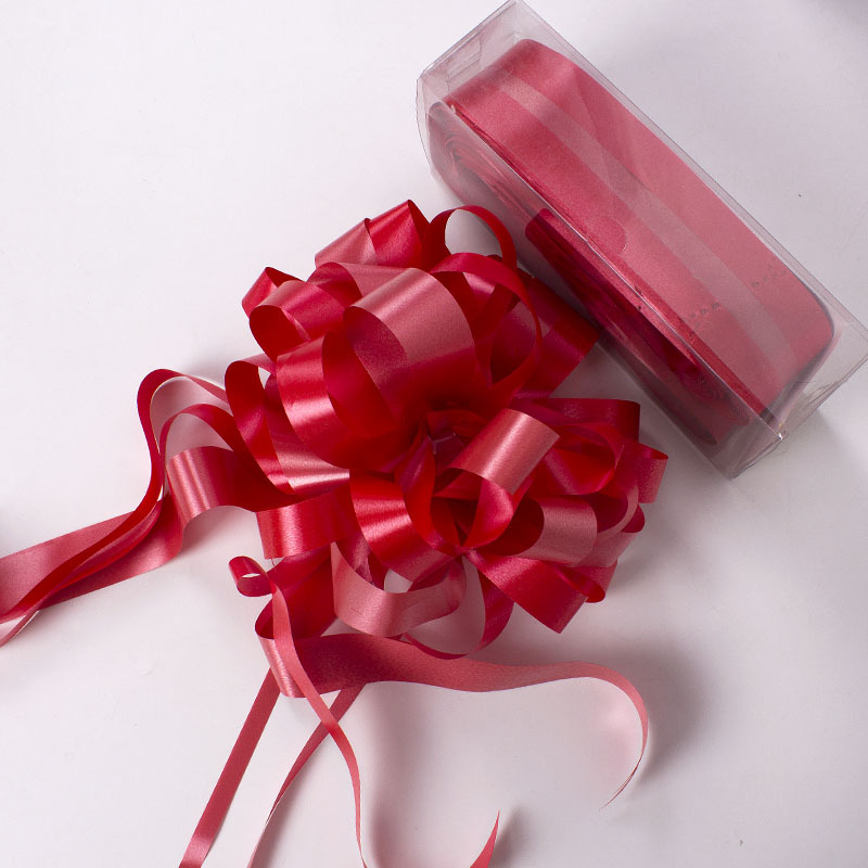 En stock suministro grande perezoso tire flor arco de dos colores mano tire flor boda coche floristería suministros materiales de embalaje al por mayor