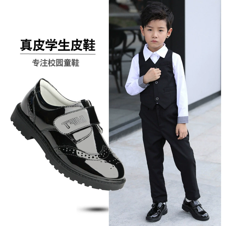 Children's shoes English style for leisure for boys for leather shoes, autumn