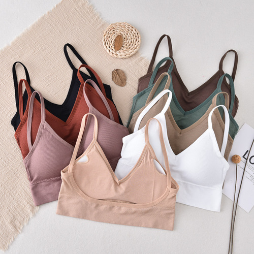 Large U-beauty backless push-up bralette, outerwear base layer sports backless top, high elasticity, detachable cup pads, U-shaped beauty back binding, women's clothing.