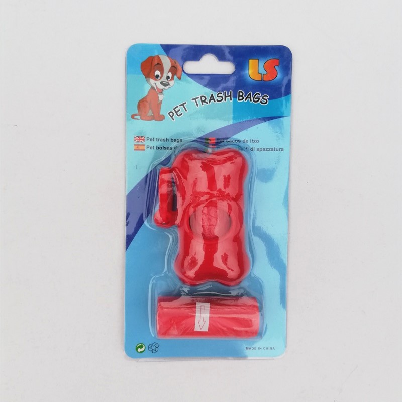 Fábrica al por mayor bolsa de basura para mascotas bolsa de basura de hueso traje de aseo para mascotas suministros de limpieza para mascotas