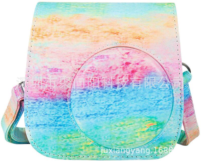 Polaroid camera bag instax mini 12/11/9 8+8 camera protective case shoulder bag oil paint