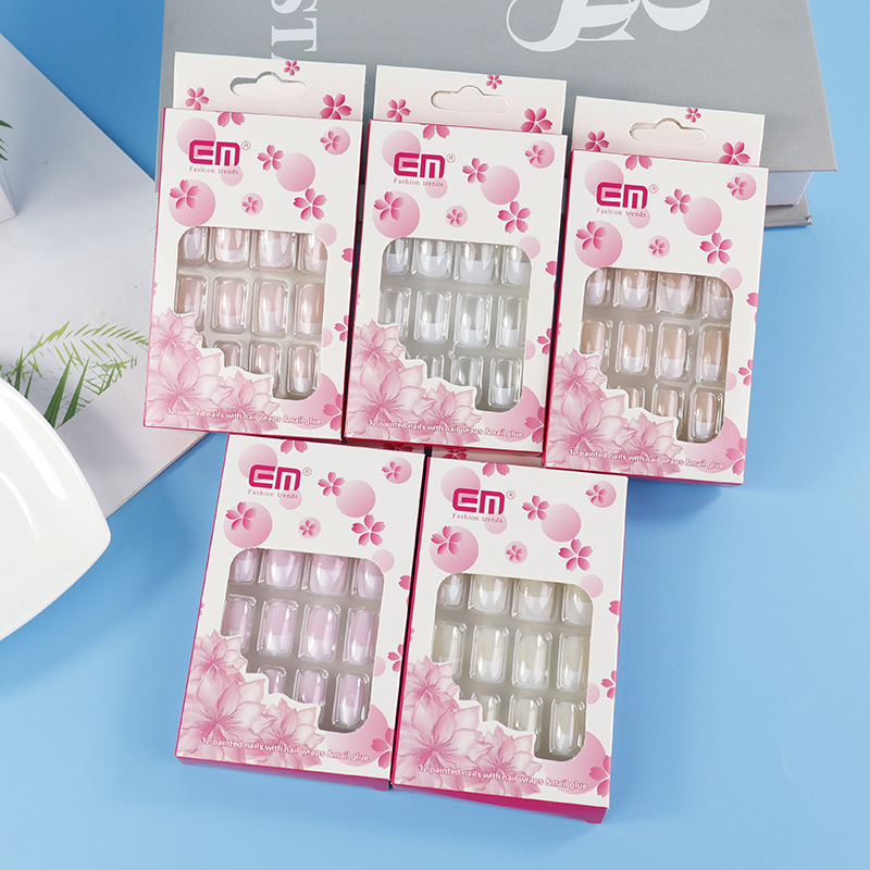 Fábrica al por mayor de moda pegatinas de uñas dulce chica estilo herramientas de uñas pegatinas de uñas impermeables en stock al por mayor