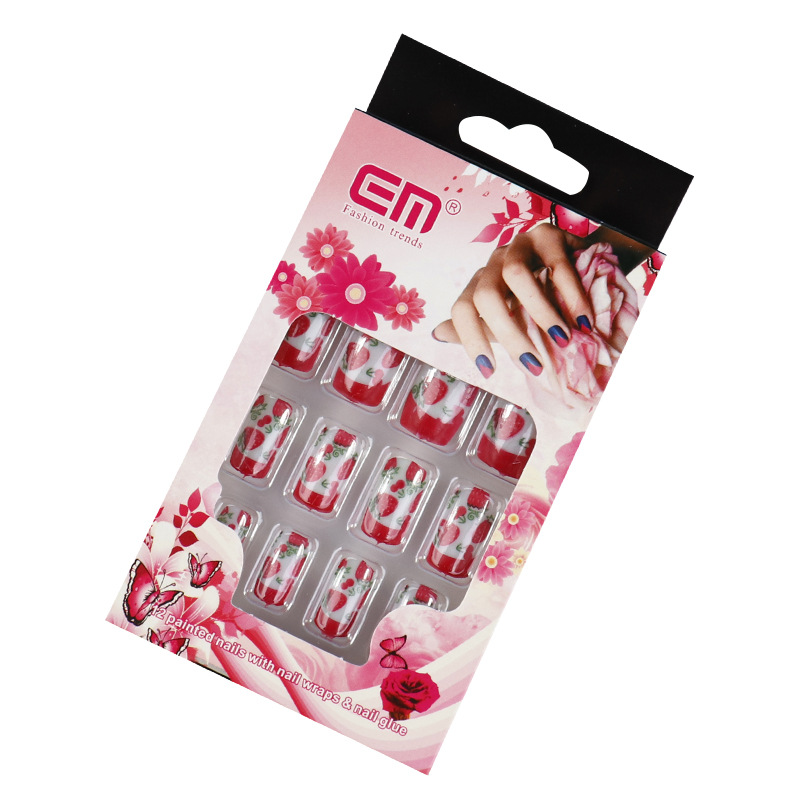 Fábrica al por mayor de moda pegatinas de uñas dulce chica estilo herramientas de uñas pegatinas de uñas impermeables en stock al por mayor