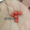 Organic round beads, natural ore, accessory, cinnabar