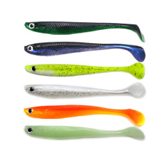 Boao Wholesale Simulation Fish Eye Dual Color T-Tail Soft Fish 6/8/10cm 1.1/2.8/5.3g Artificial Lure