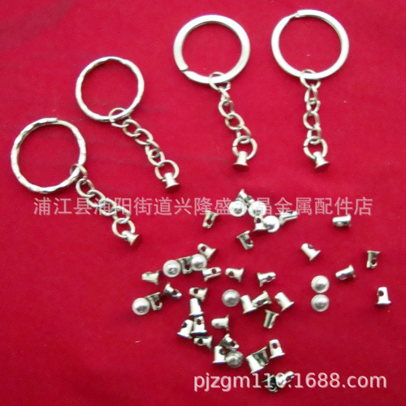 Key Chain key chain zinc alloy connecting cap key chain nail sticking joint crystal carving creative discount