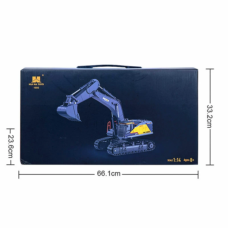 Professional realistic excavator, model, toy, scale 1:14, remote control
