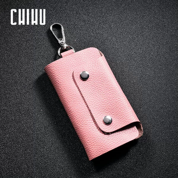 Manufacturer Wholesale Men's Waist Key Holder, Women's Household Keychain, Leather Buckle Key Case, Car Key