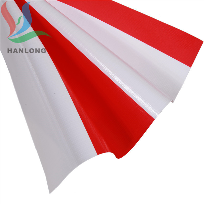 供应防水彩条布 印刷条形贴合布 适用遮阳篷伸缩蓬PVC夹网布