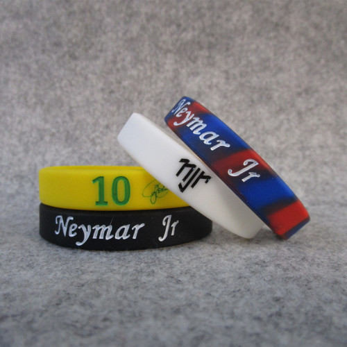 Football Brazilian team No. 10 star Neymar signed luminous sports bracelet silicone braided rope wristband bracelet