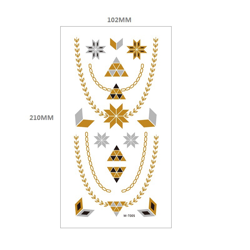 Bronceado tatuaje pegatinas agua transferencia MT metal impermeable tatuaje pegatinas fiesta Amazon estilo europeo y americano tatuaje