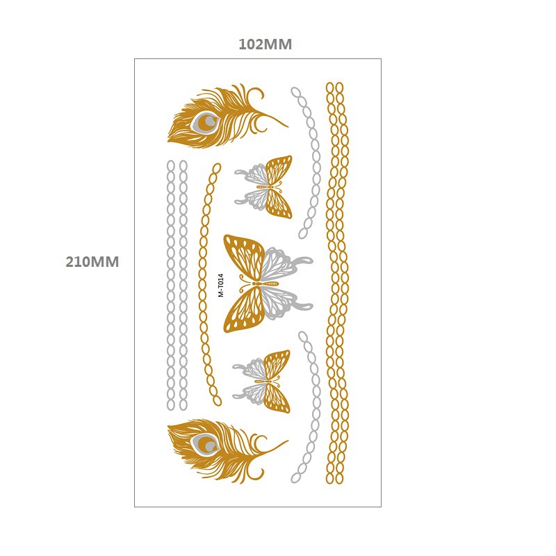 Bronceado tatuaje pegatinas agua transferencia MT metal impermeable tatuaje pegatinas fiesta Amazon estilo europeo y americano tatuaje