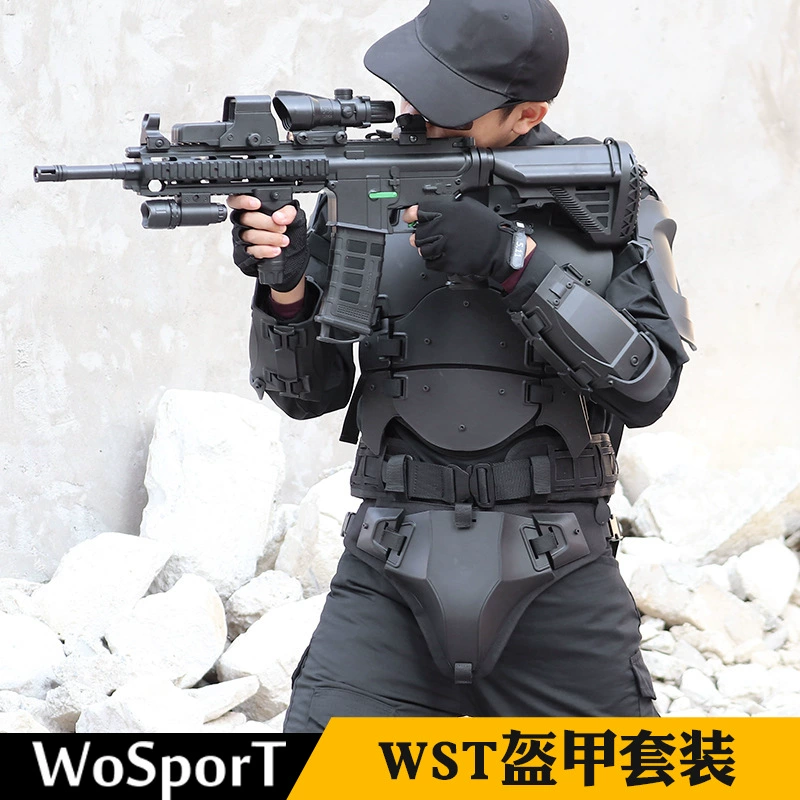 Комплект защитного костюма тактический WOSPORT WST защитная серия локоть санитарий пах талия пломба камуфляж