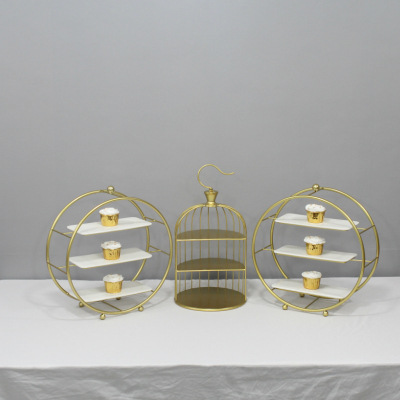 Decoración de mesa postre boda traje creativo Europeo placa pastel cumpleaños comida fría té soporte exhibición