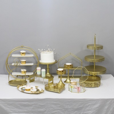 Decoración de mesa postre boda traje creativo Europeo placa pastel cumpleaños comida fría té soporte exhibición