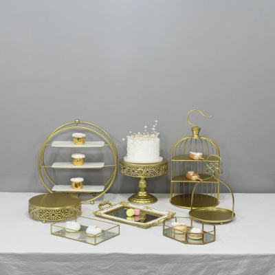 Decoración de mesa postre boda traje creativo Europeo placa pastel cumpleaños comida fría té soporte exhibición