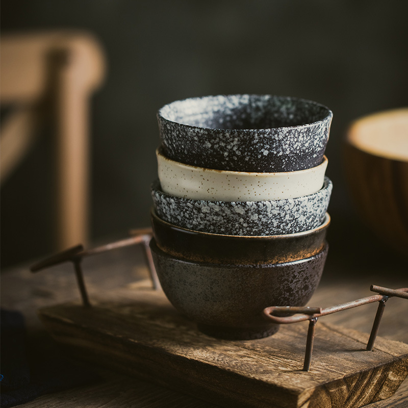 4.5m Rice Bowl Creative Japanese Ceramic Ramen Bowl with Outer Pattern Household Tableware Instant Noodle Soup Bowl Salad Bowl Vintage 4.5m Rice Bowl Creative Japanese Ceramic Ramen Bowl with Outer Pattern Household Tableware Instant Noodle Soup Bowl Salad Bowl Vintage