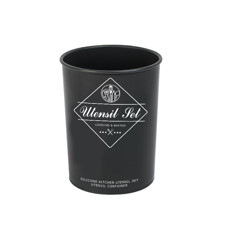 Fábrica al por mayor herramientas de cocina creativa espátula de silicona de 11 piezas con cubo de almacenamiento mango de madera utensilios de cocina de silicona conjunto de 12 piezas