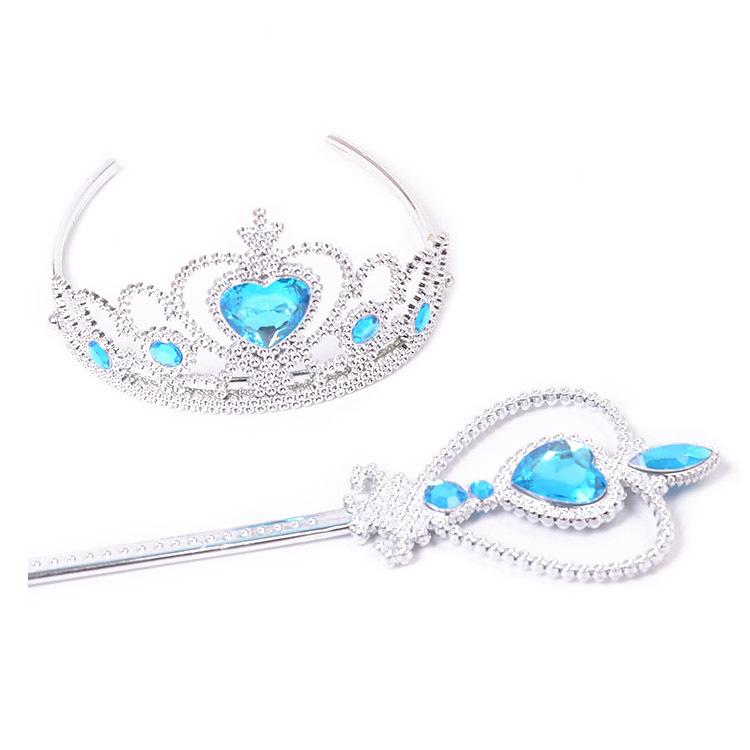 Hielo y nieve corona palo mágico traje de dos piezas Qiyuan niños Hada palo de melocotón Regalo de Cumpleaños juguete de rendimiento de plástico