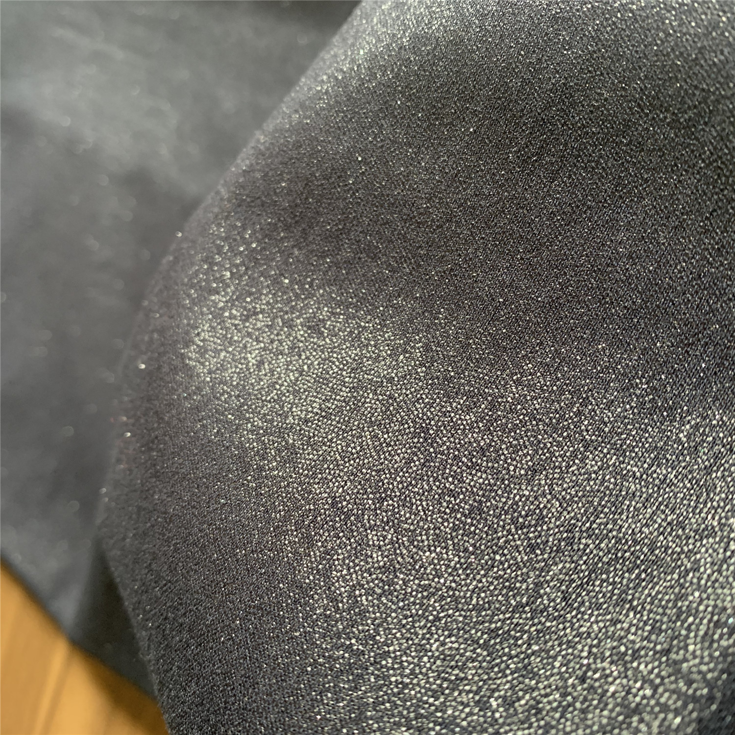 现货 服装面料 10S罗缎2/1斜珠光闪光面料 仿皮风格