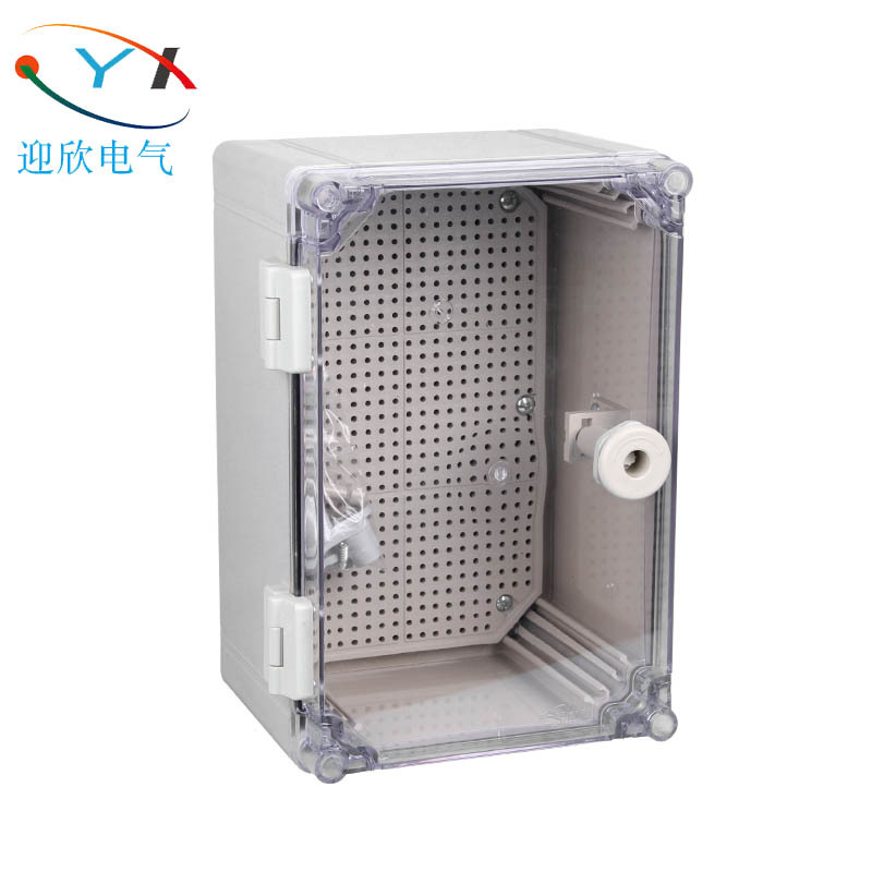 300X200X160透明密封箱塑料带锁接线盒防水塑料密封箱400X300X160