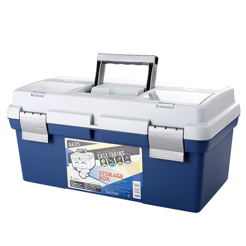 Art painting toolbox Plastic transparent hand-portable folding storage gouache watercolor paint multi-function toolbox