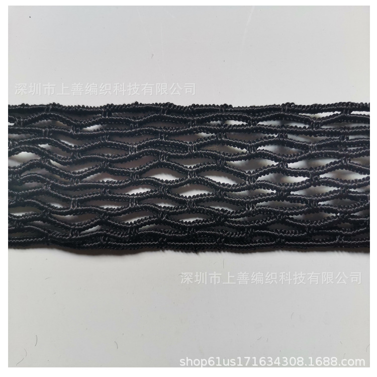 厂家直销黑色弹力网  涤纶+氨纶丝