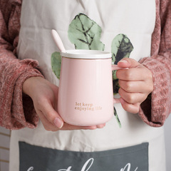 Creative simple breakfast cup, universal couple home coffee cup, solid color student universal mugs ceramic mug