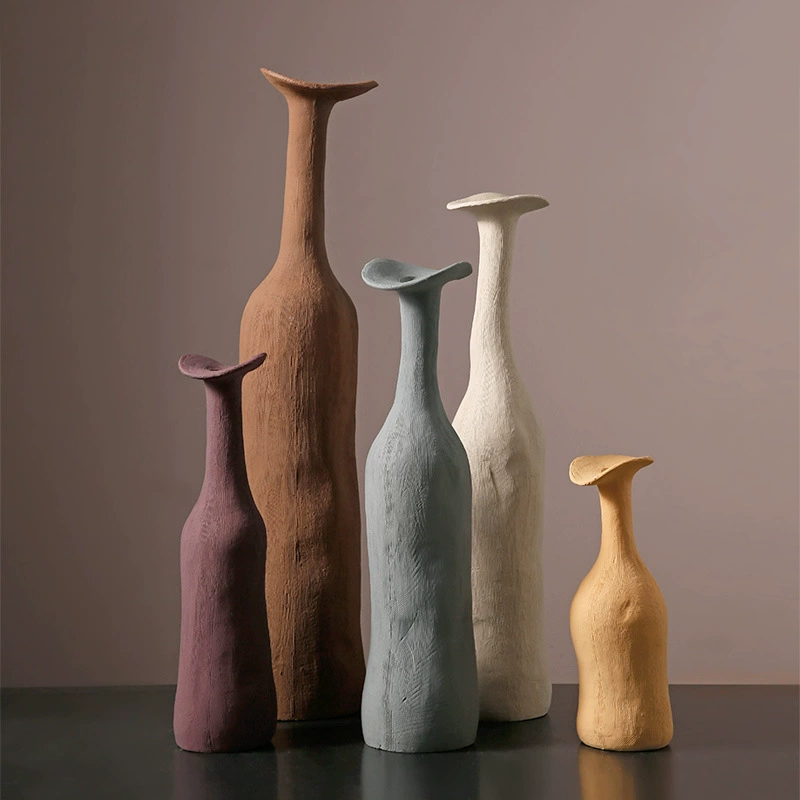 Ceramic decorations flower-shaped for living room, small vase, high-quality style, home decor