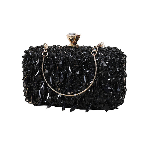 European and American fashion cross-border pure handmade beaded handbags ladies dress dinner bag ladies banquet evening bag