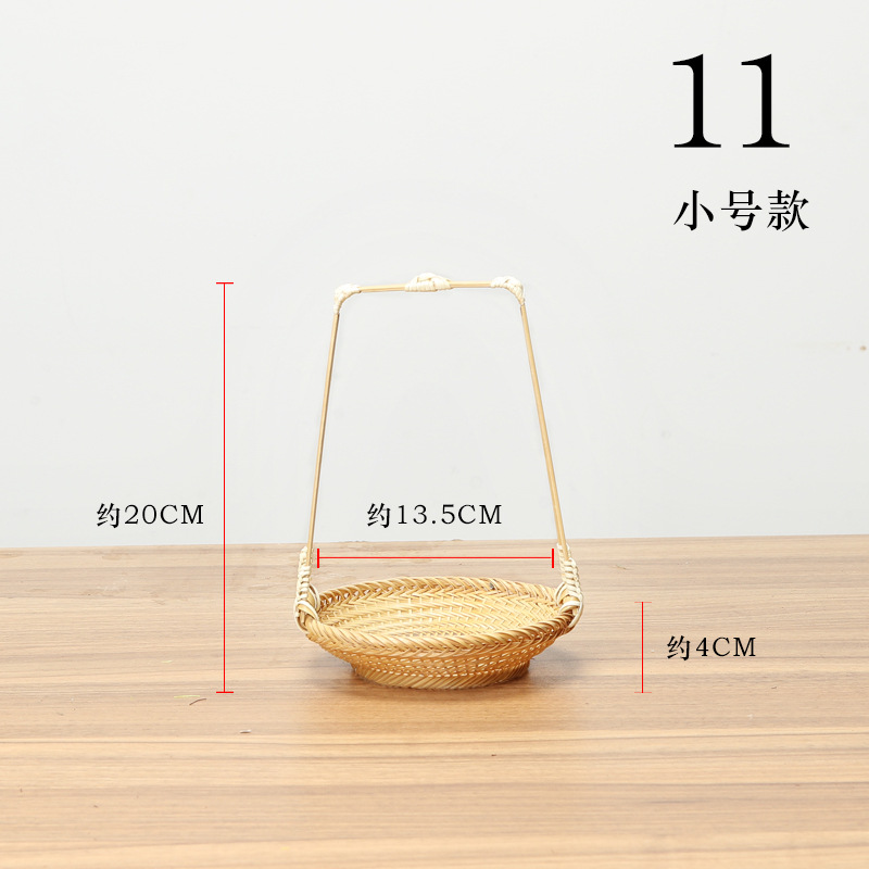 Cesta de flores de mano de bambú cesta de flores secas cesta de almacenamiento tejida artesanal ratán sala de estar decoración flor fábrica al por mayor