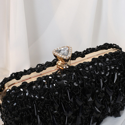 European and American fashion cross-border pure handmade beaded handbags ladies dress dinner bag ladies banquet evening bag