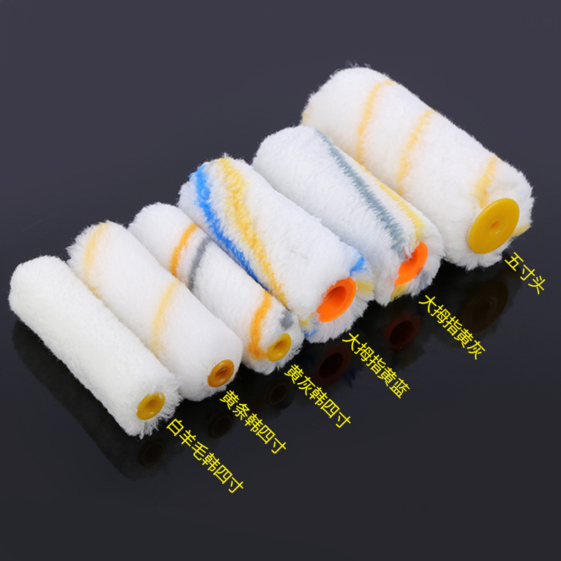 Auto-producido y auto-vendido mini rodillo de esquina coreano de cuatro pulgadas cepillo de pintura extraíble pequeño pulgar cabeza del cepillo