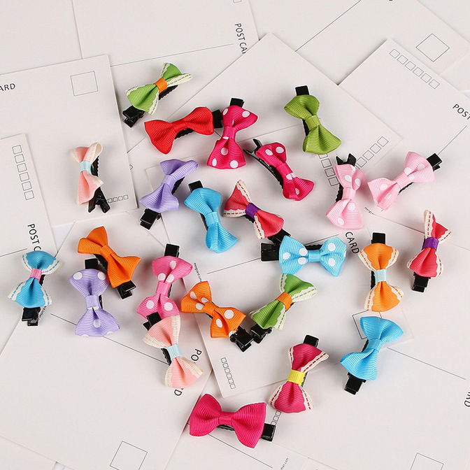Korean style bow duckbill clip fabric children's hairpin cross-border supply small gift jewelry gift wholesale